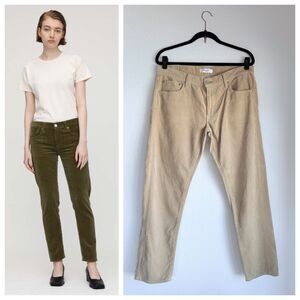 NWT MOUSSY Vintage Women's Ailey Straight Leg Mid-Rise Corduroys in Beige Sz 30